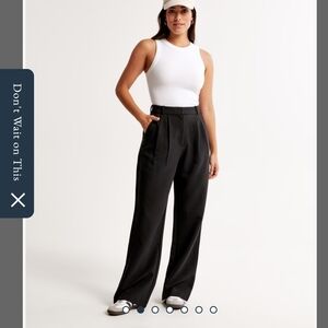 Abercrombie & Fitch Black Wide Leg Pants